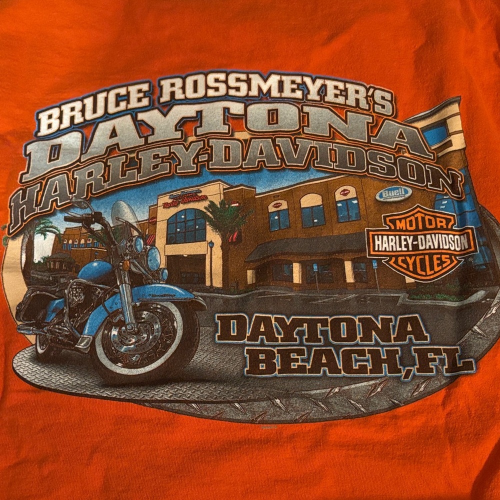 Harley-Davidson Daytona Beach Orange men’s medium T-Shirt